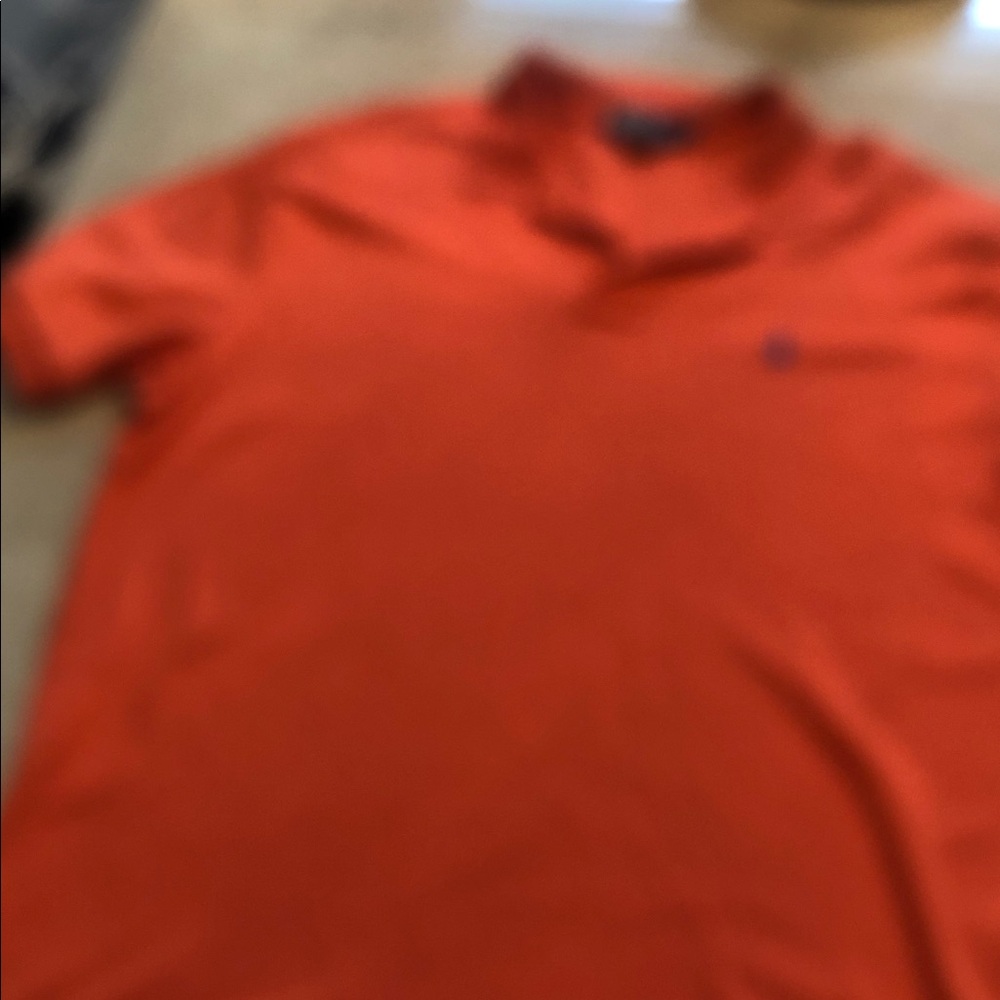 Men’sXL Polo by Ralph Lauren Orange Short-Sleeve Polo with Blue Logo